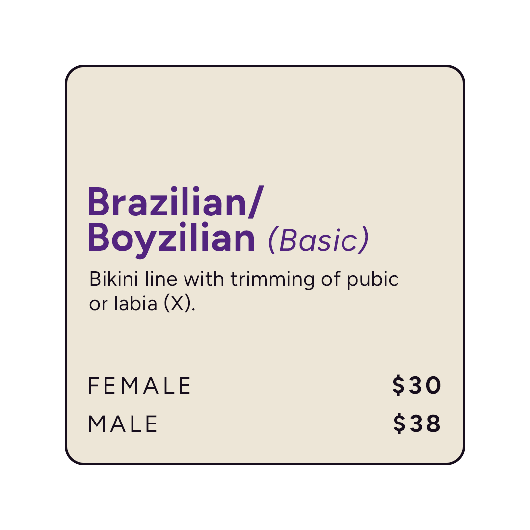 Waxing Brazilian / Boyzilian (Basic)