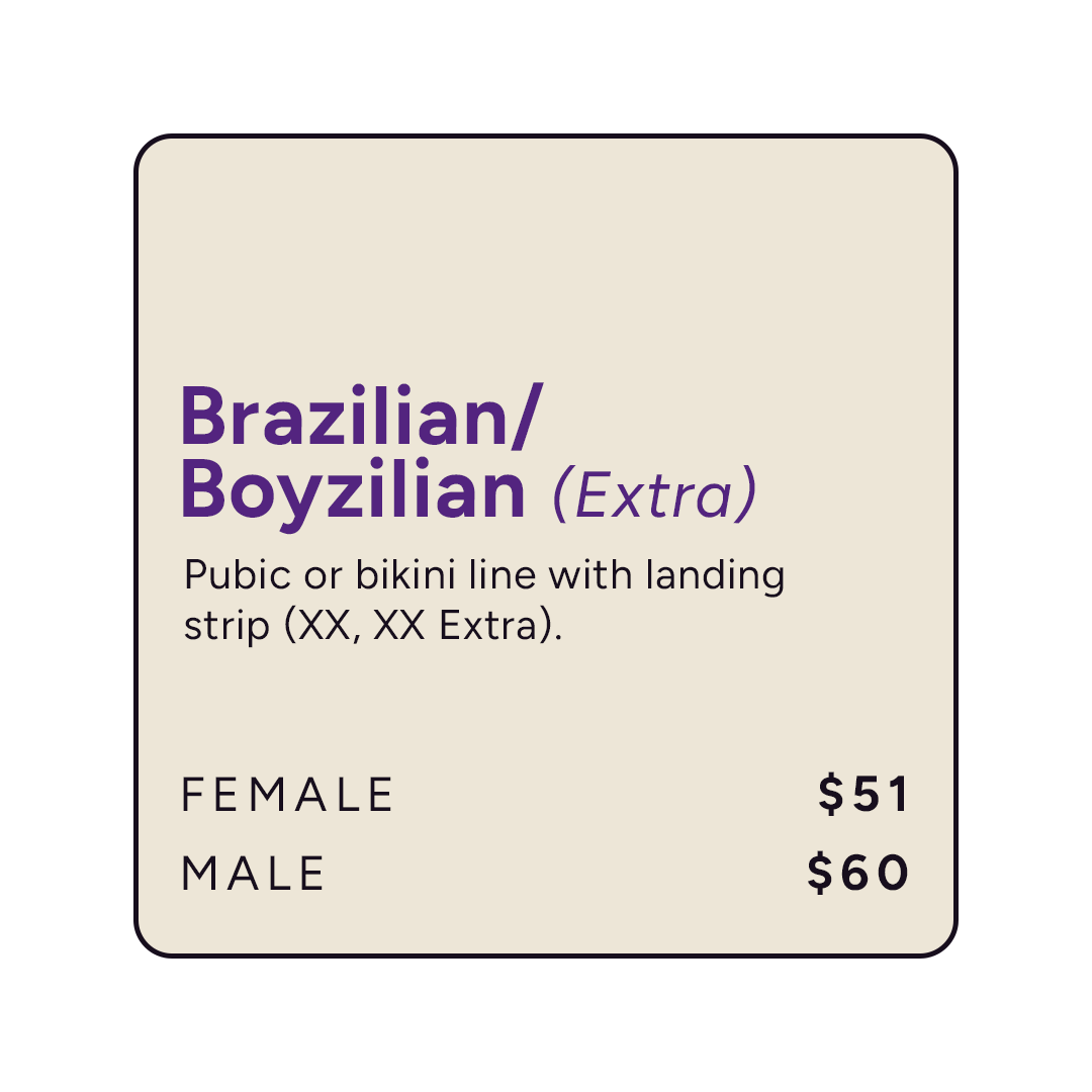 Waxing Brazilian / Boyzilian (Extra)