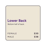 Waxing Lower Back