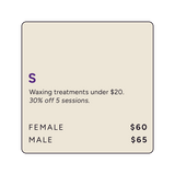Wax Off-Peak Small Treatment Area